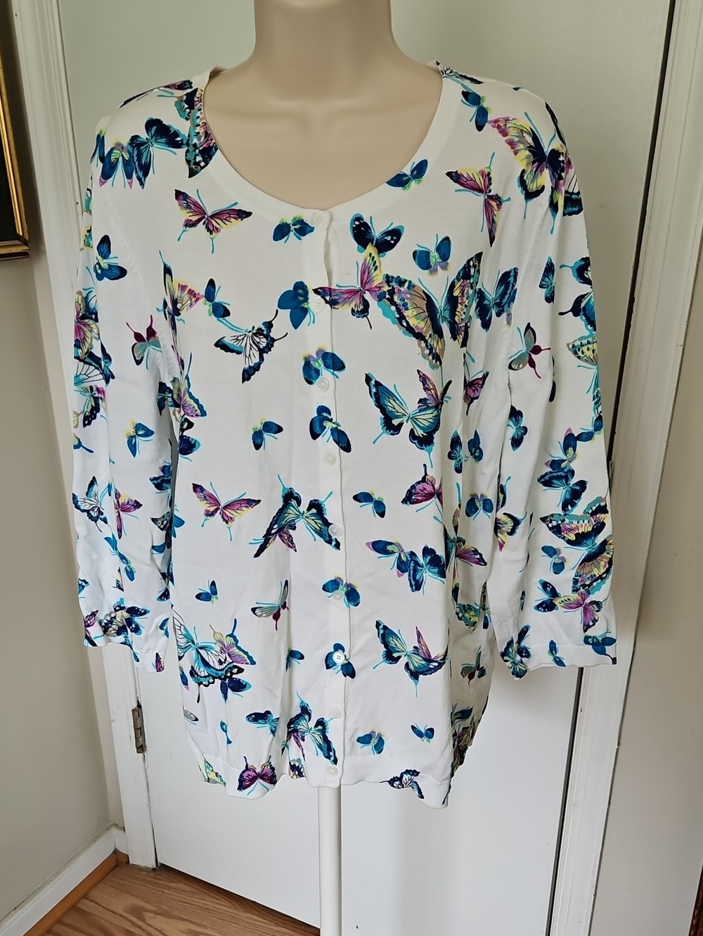 Talbots Butterfly Cardigan Size XL